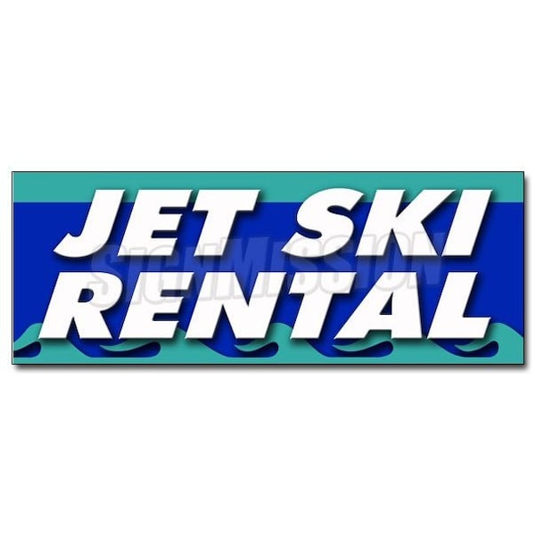 Signmission JET SKI RENTAL DECAL sticker boat skiing wave runner kayak canoe rent, D-12 Jet Ski Rental D-12 Jet Ski Rental - main